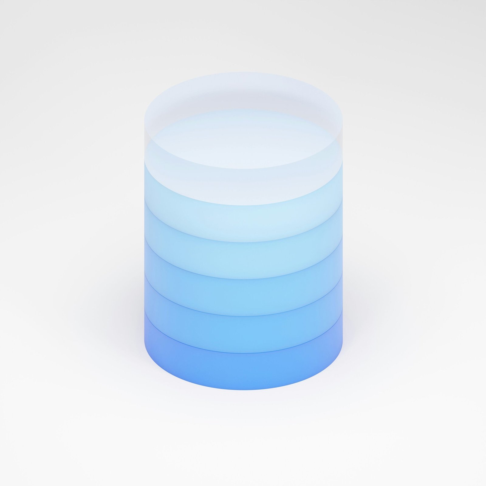 a stack of stacked blue and white plates