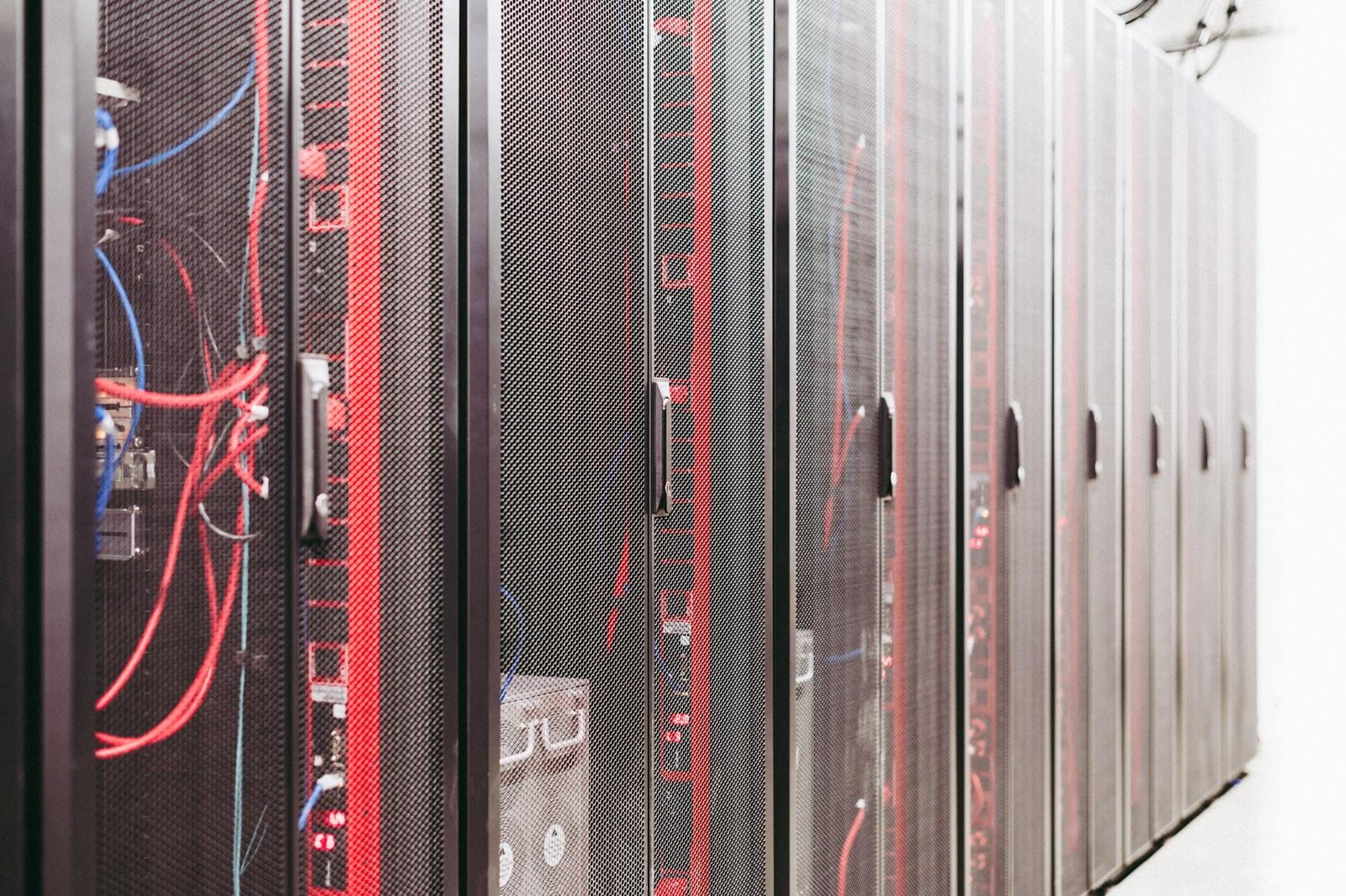 server racks on data center